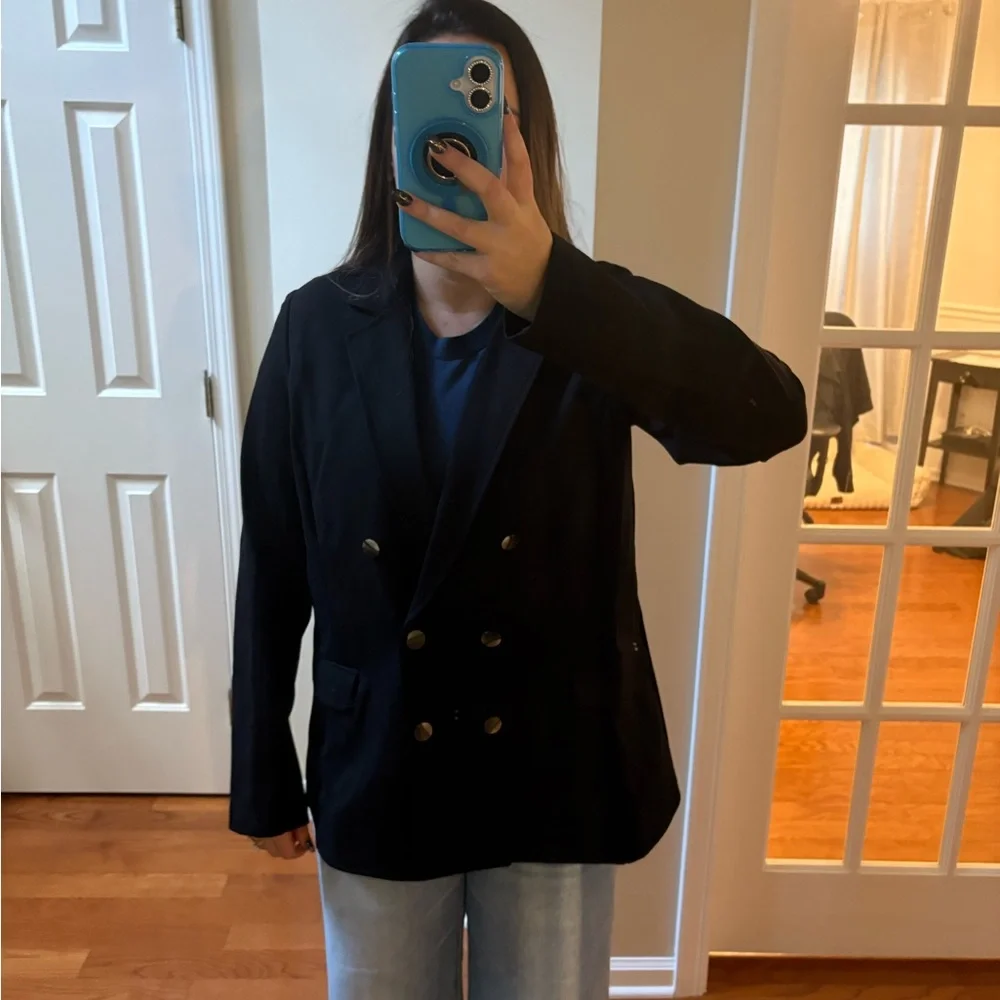 EUC Betabrand Double Breasted Blazer (Black) - Picture 4 of 5